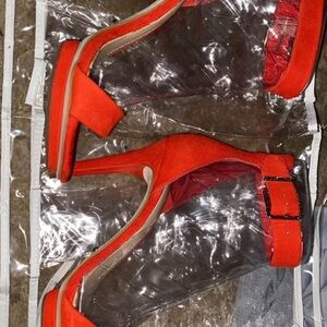 Gianni Bini Orange Stiletto Heels Sleek Design